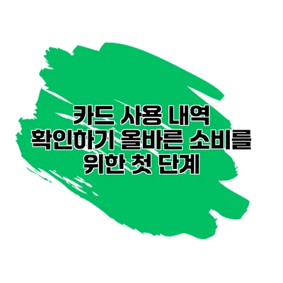 카드 사용 내역 확인하기 올바른 소비를 위한 첫 단계